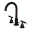 Kingston Brass FSC8925CML Manhattan Widespread Bathroom Faucet W/ Brass Pop-Up, Bronze FSC8925CML - alternate 1